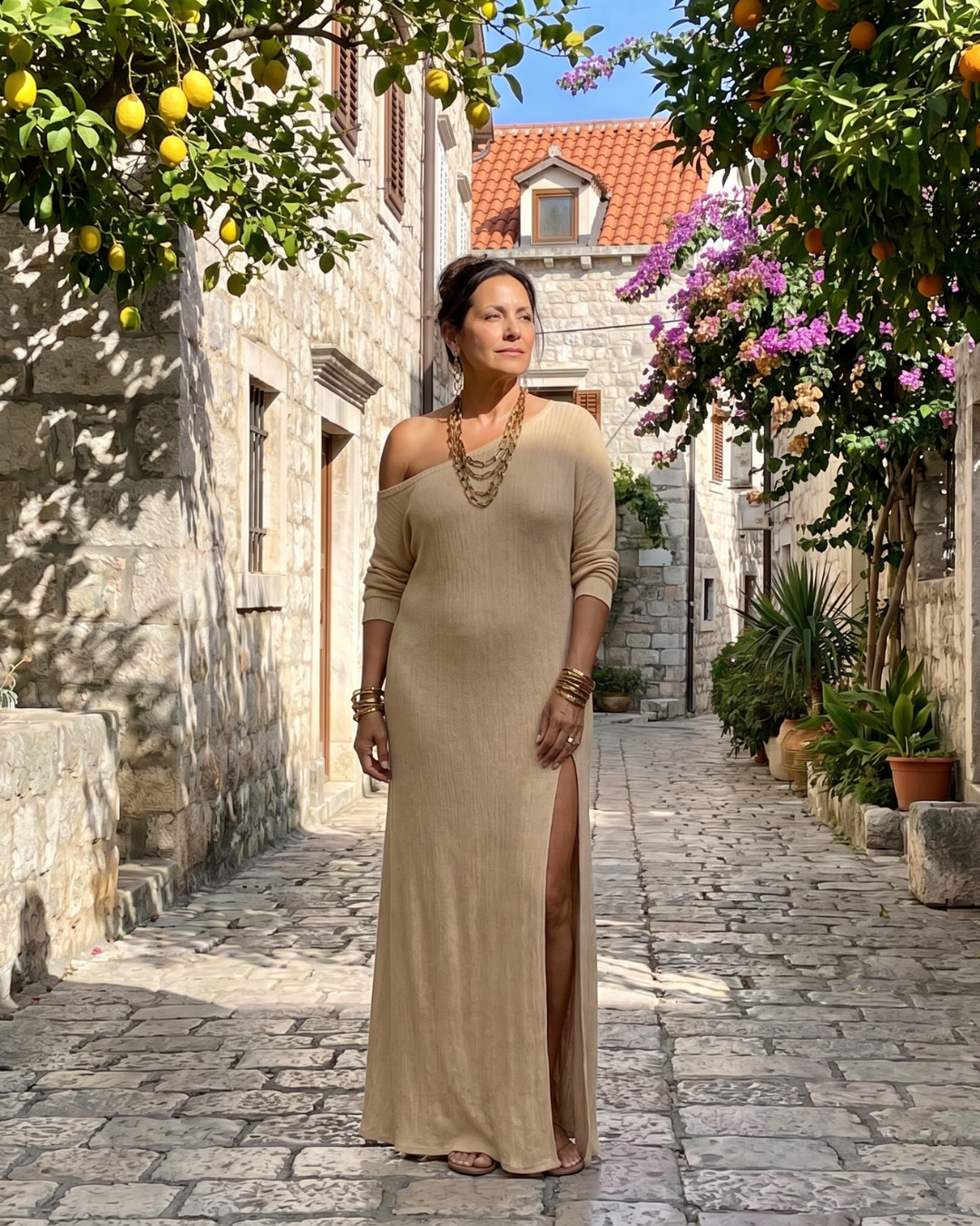 Asterelle | Vestido Midi de un Sólo Hombro