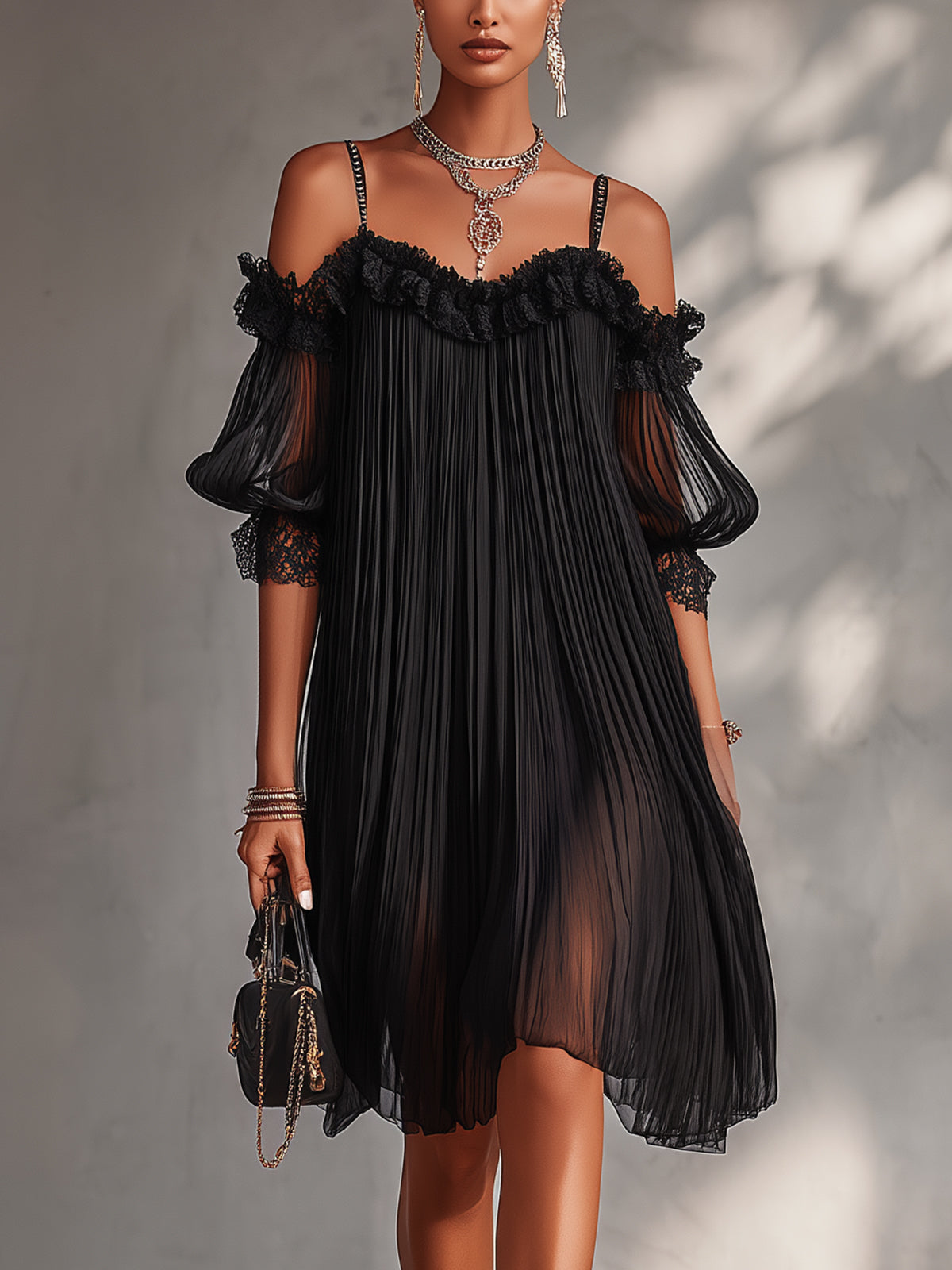 Vittoria | Minivestido negro de encaje