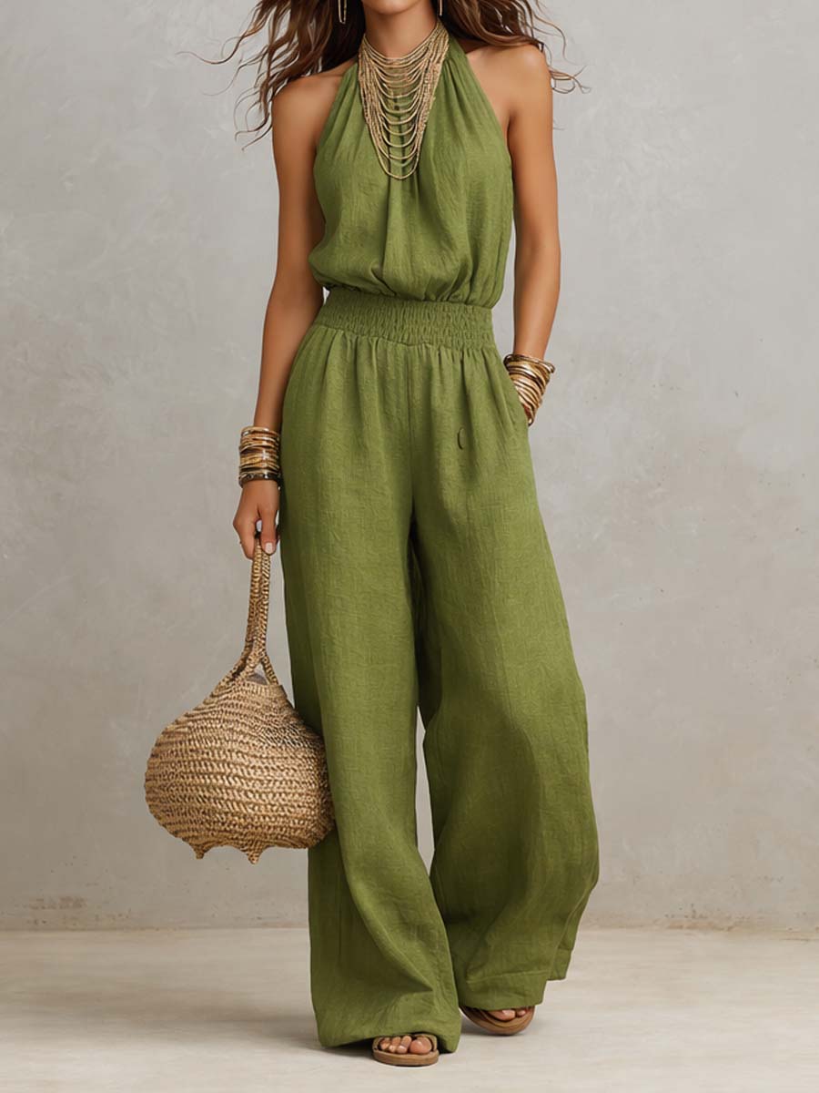 Ainara | Mono con cuello halter