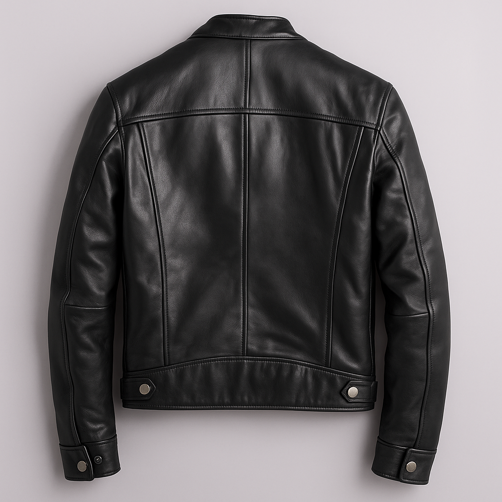 BRIXTON | Chamarra vintage de piel con cremallera
