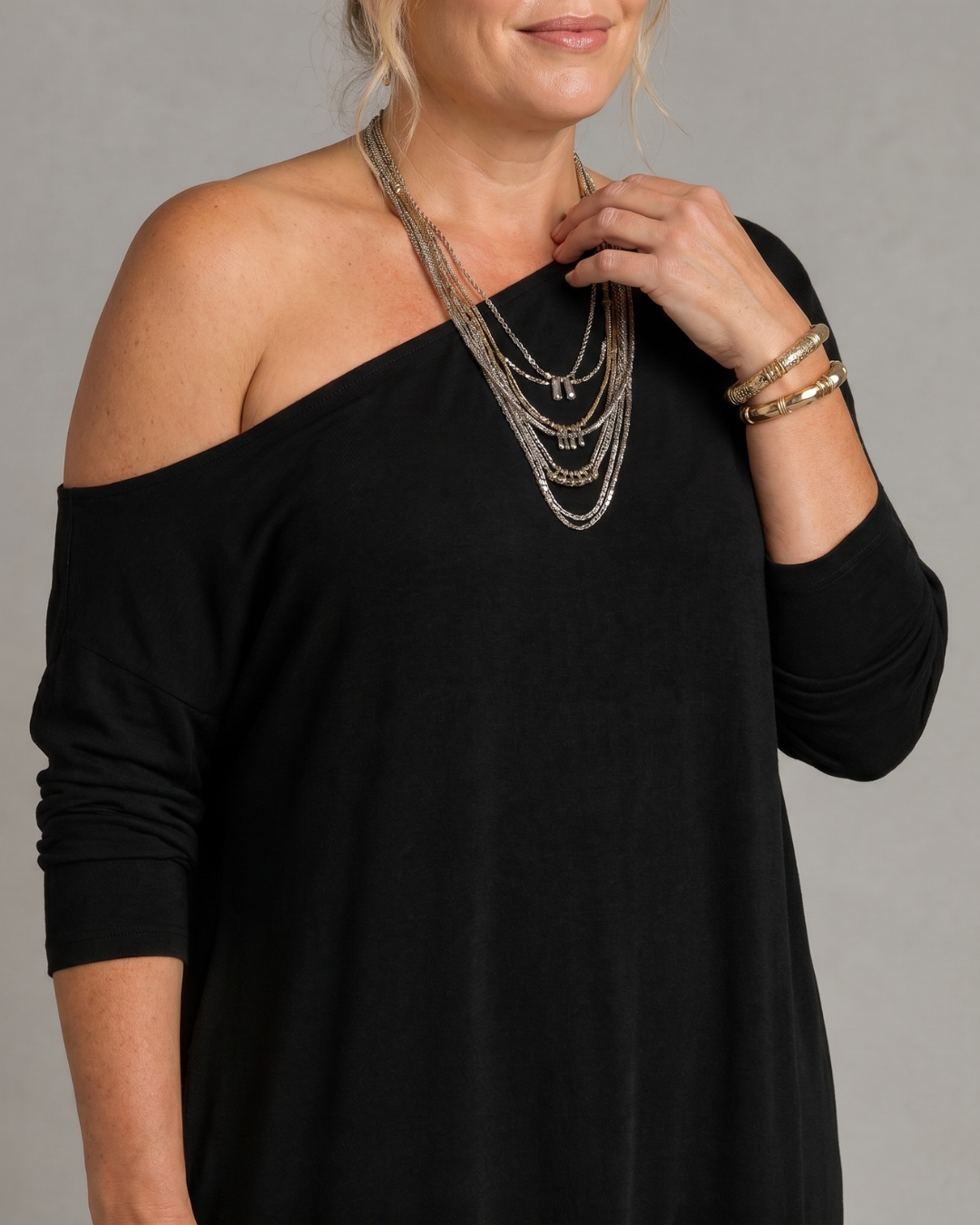 Asterelle | Vestido Midi de un Sólo Hombro