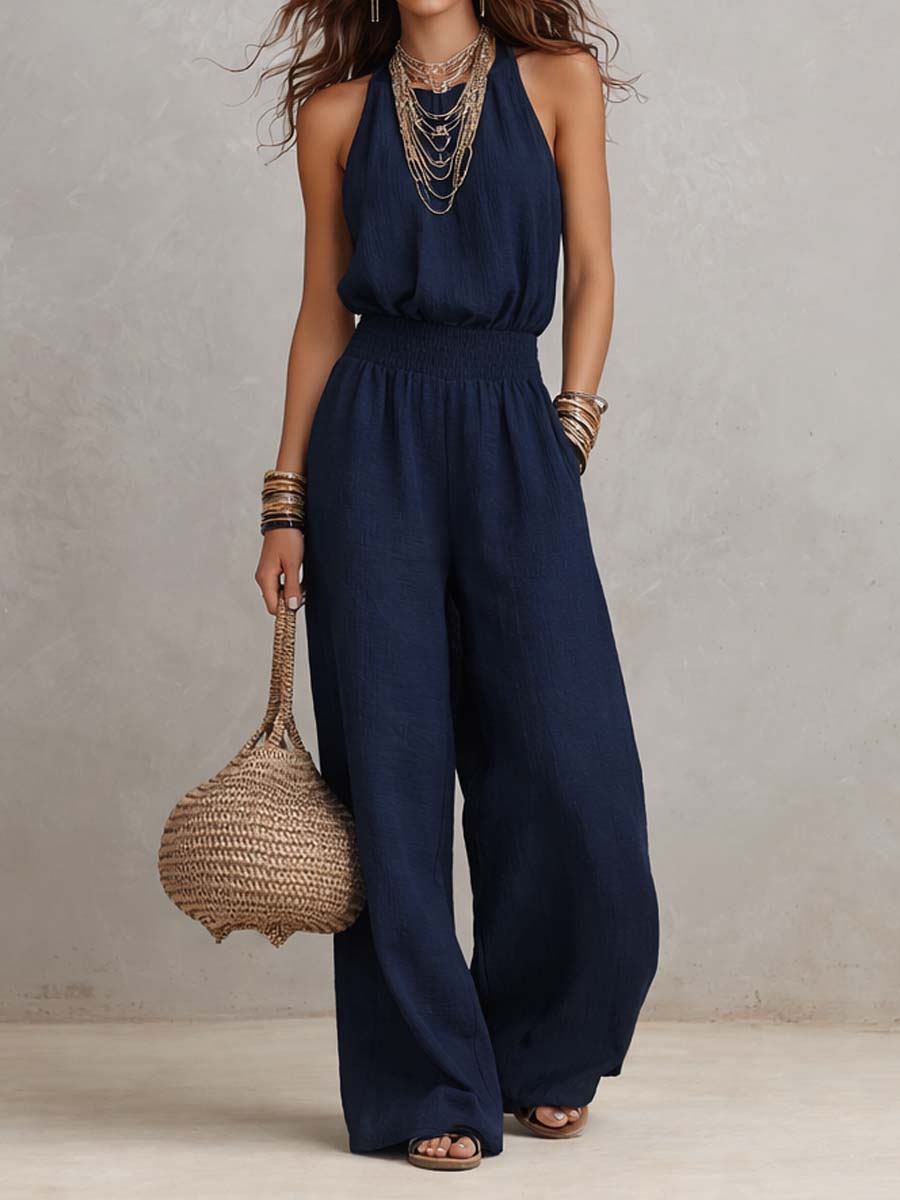 Ainara | Mono con cuello halter