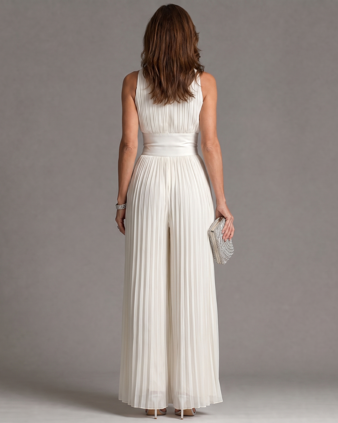 Aitana | Mono de Cuello Halter y Pierna Ancha
