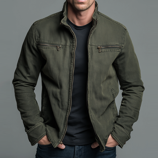 Carlos™ | Chamarra Vintage de Algodón