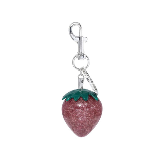 Charm fresa plateada
