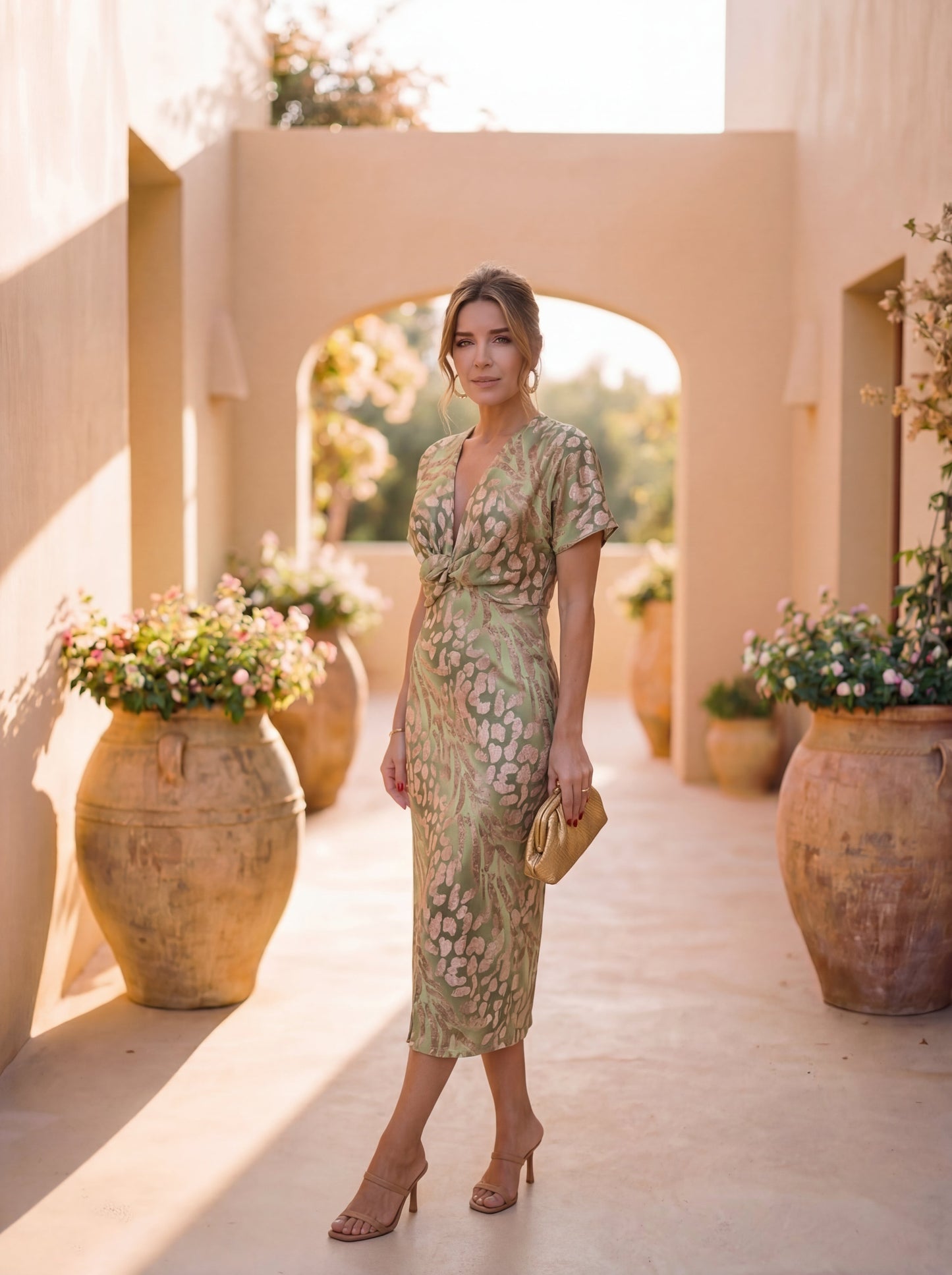 Antonella | Vestido elegante en tela ligera y fluida