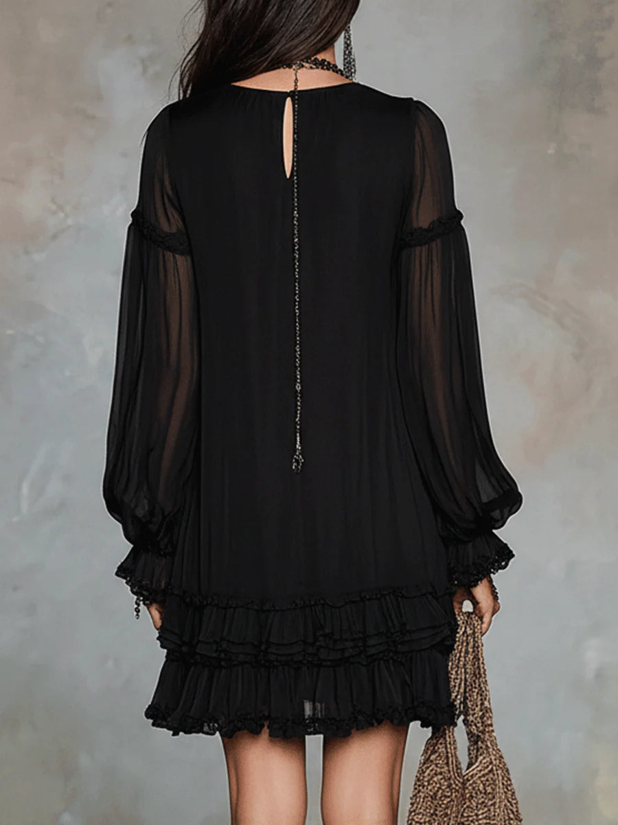 Elisa | Minivestido negro escote V