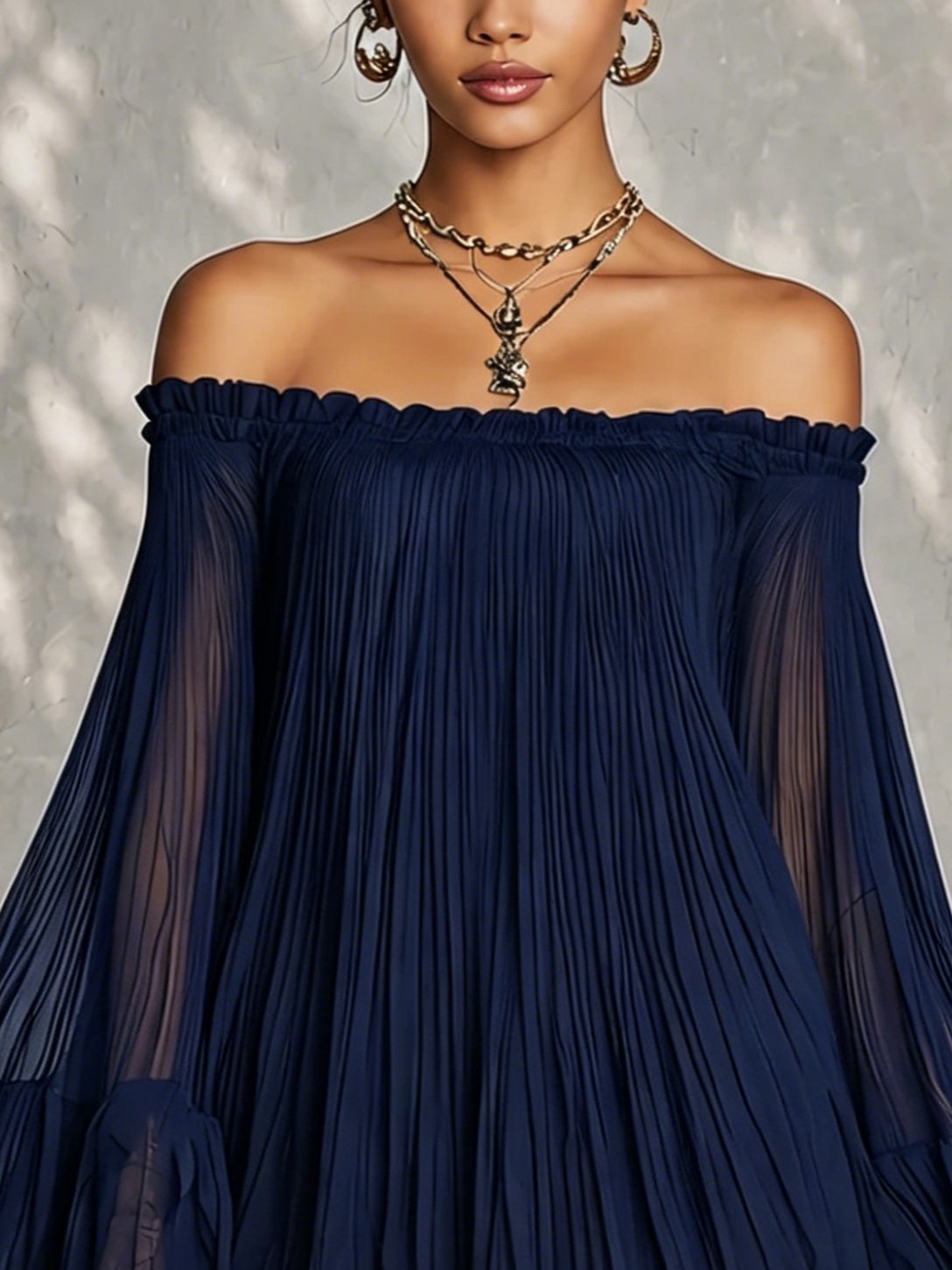 Beatrice | Minivestido azul campana