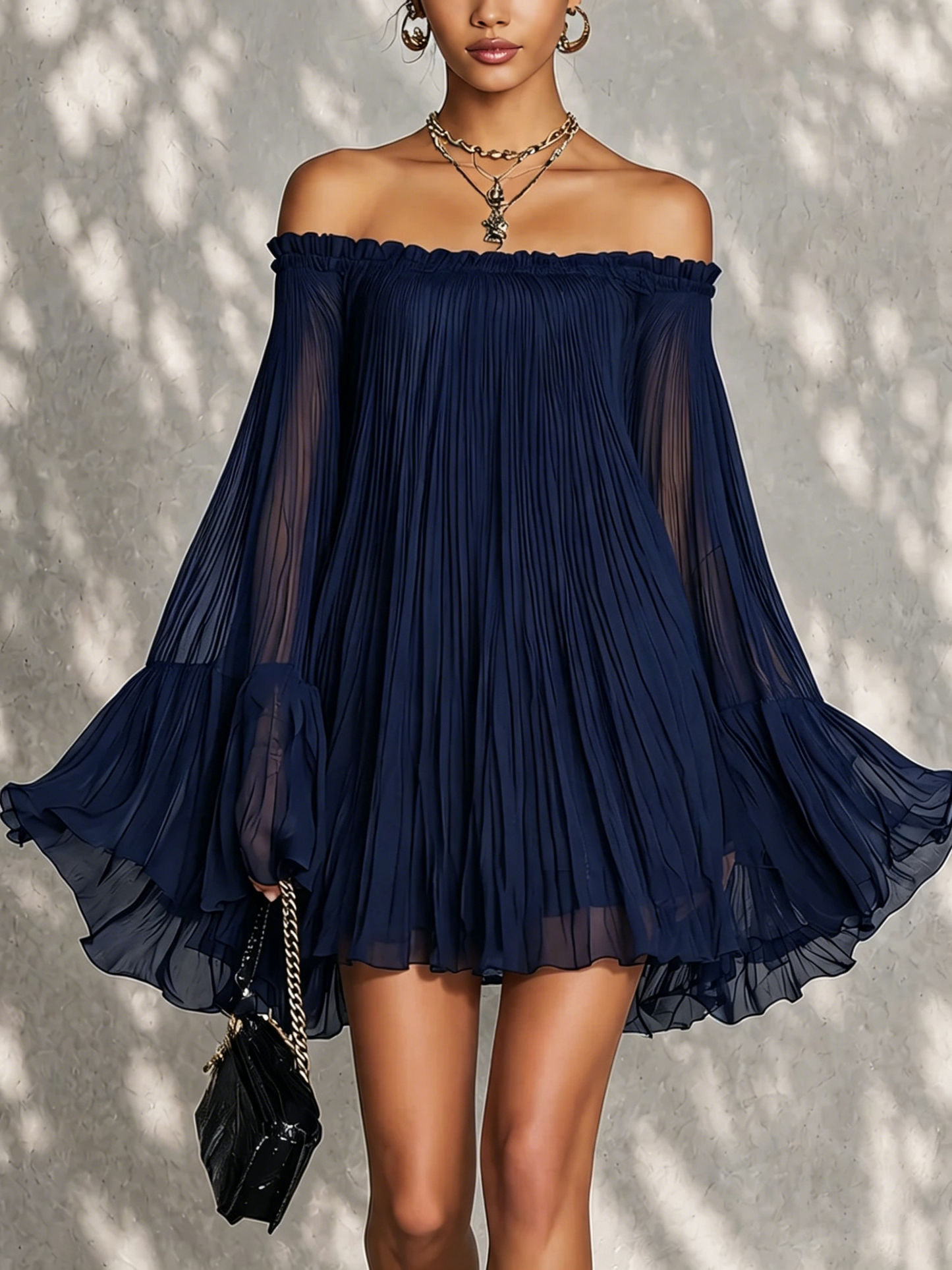 Beatrice | Minivestido azul campana