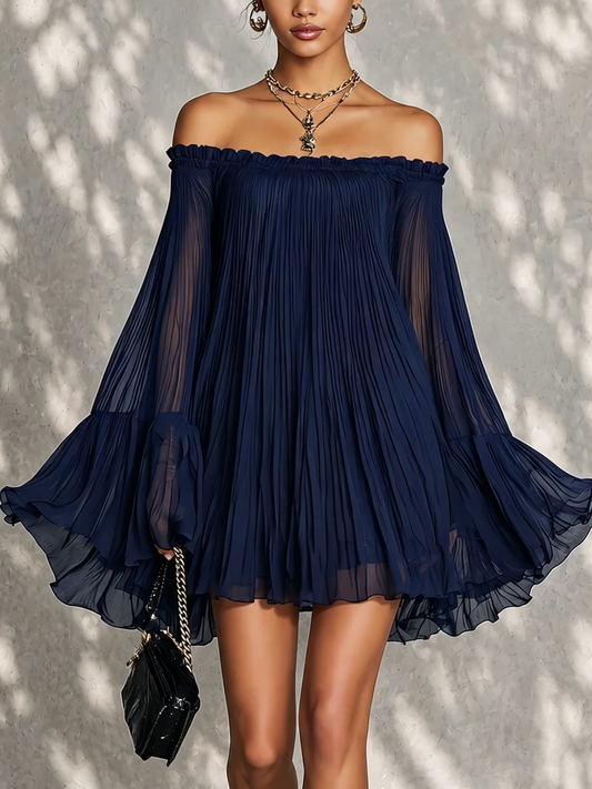 Beatrice | Minivestido azul campana