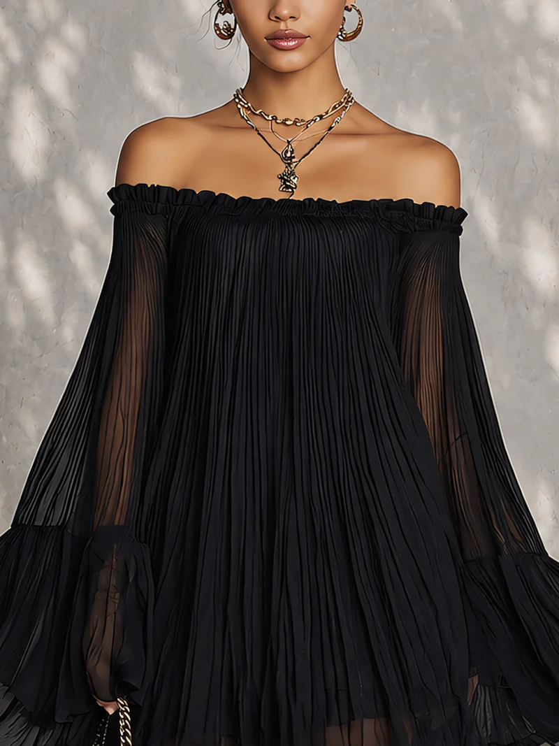 Ginevra | Minivestido negro campana
