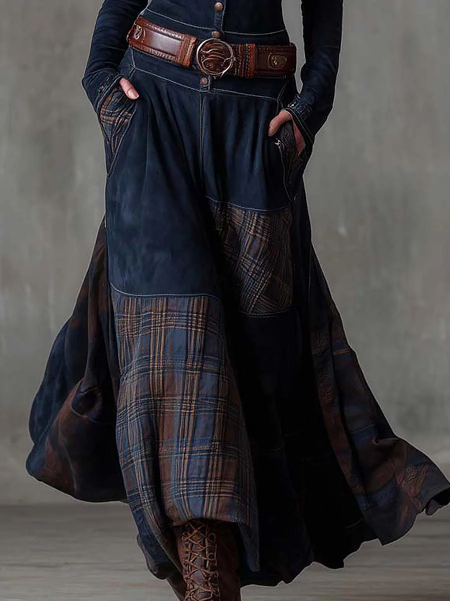 Livia – Vestido Maxi de Gamuza con Cinturón
