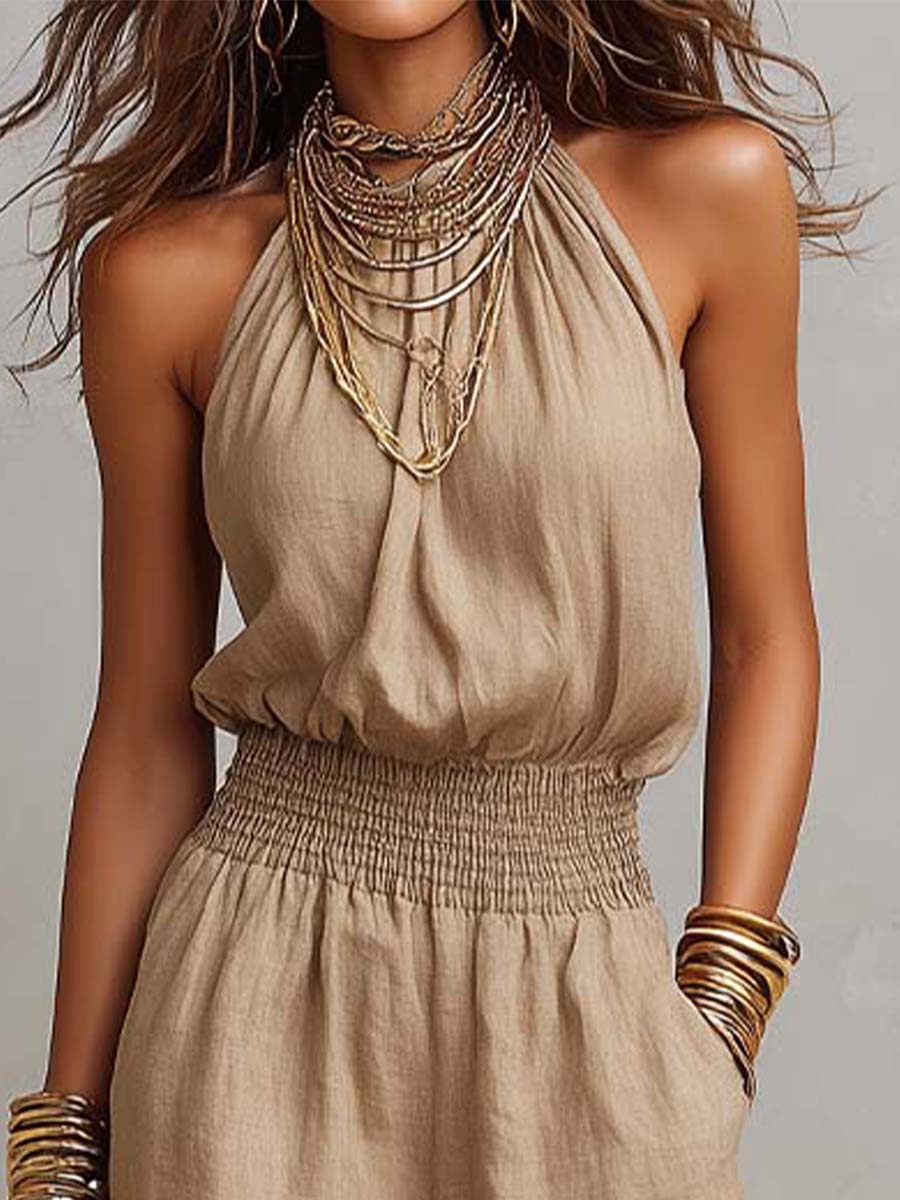 Ainara | Mono con cuello halter