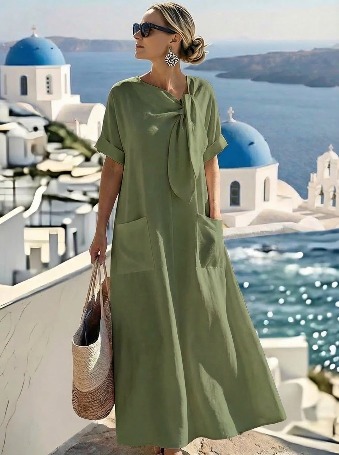 Fleur™ Vestido elegante con bolsillos