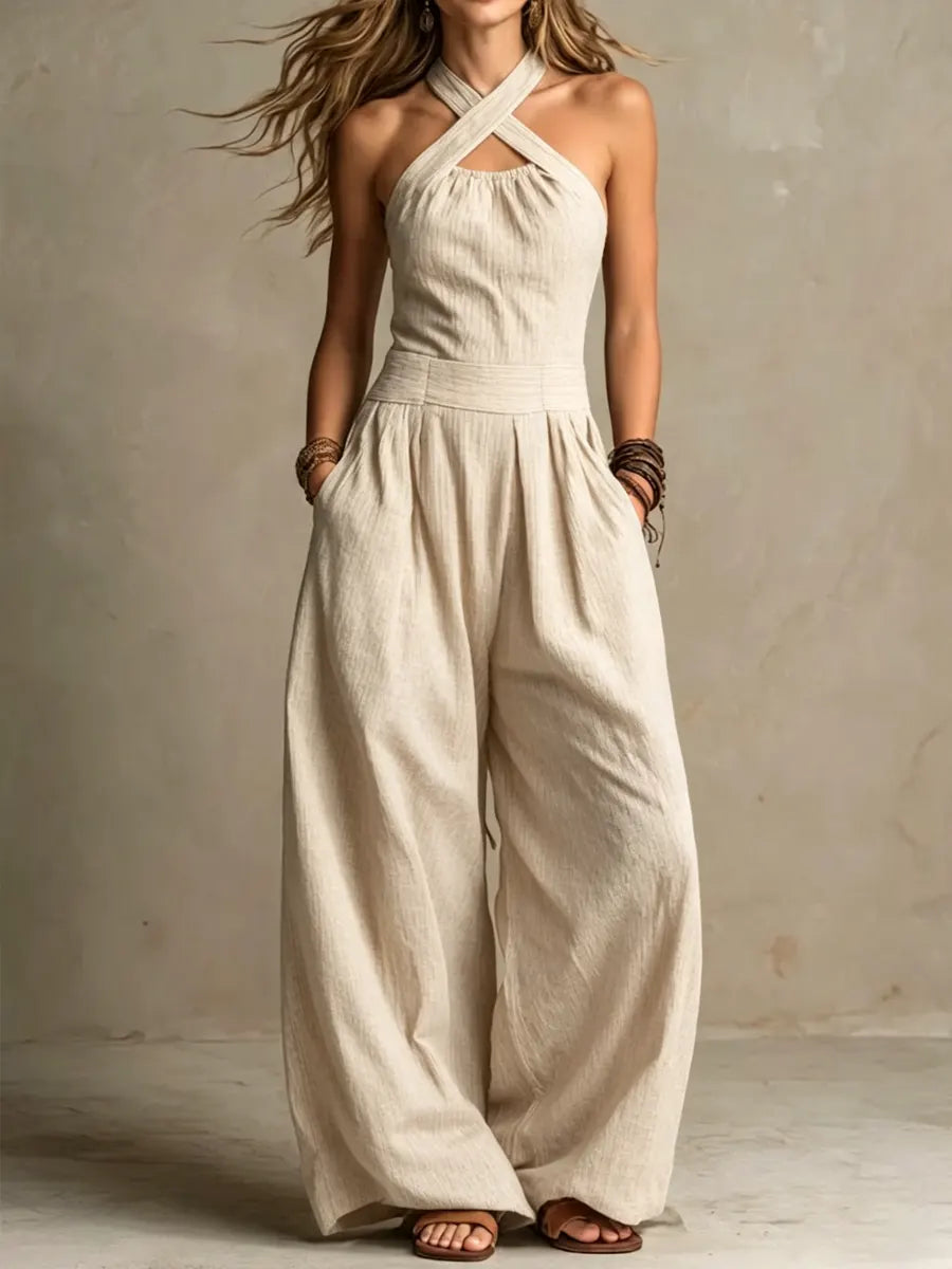Mariana | Mono elegante con escote cruzado